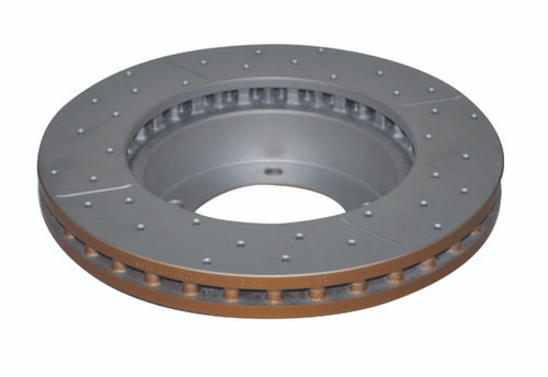 DBA 98-05 Lexus LX 470 / 98+ Toyota Landcruiser 100 Series Front Drilled & Slotted 4000 Series Rotor - DBA4788XS Photo - Close Up