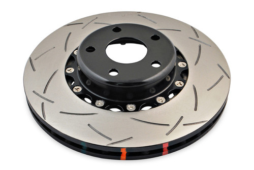 DBA 02-10 WRX / 13+ FR-S / 13+ BRZ Premium  Front Slotted 5000 Series 2 Piece Rotor w/ Black Hat - DBA5010BLKS Photo - Primary