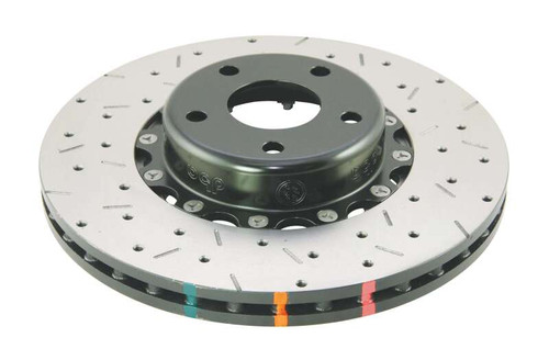 DBA 02-10 WRX / 13+ FR-S / 13+ BRZ Premium Front Drilled & Slotted 5000 Series Rotor w/ Black Hat - DBA5010BLKXS Photo - Primary