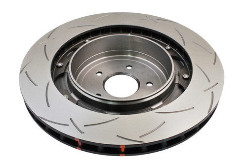 DBA 09+ Nissan GTR R-35 Rear Slotted 5000 Series 2 Piece Rotor Assembled w/ Black Hat - DBA52321BLKS Photo - Close Up