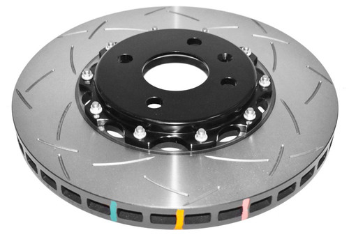 DBA 2012 Lotus Exige Front Slotted 5000 Series 2 Piece Rotor Assembled w/ Black Hat - DBA52358BLKS Photo - Primary
