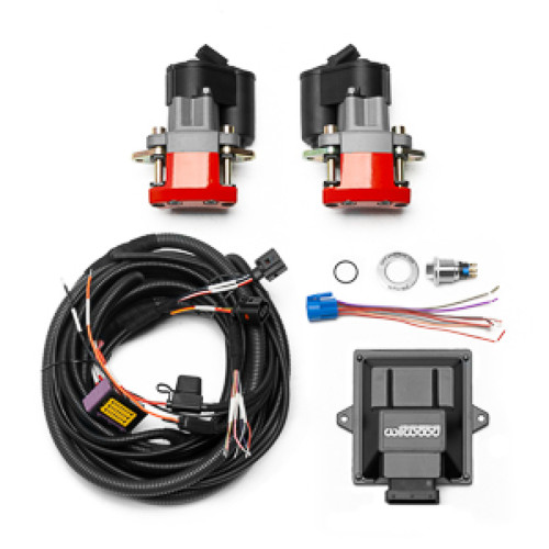 Wilwood Electronic Parking Brake Rear Retrofit Kit w/ Switch Harness - Red Powder Coat Caliper - 140-18030-RD Photo - Primary