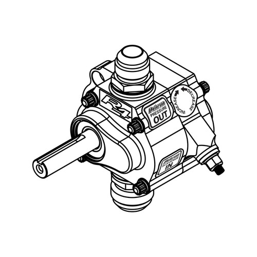 Peterson Fluid Systems R4 1-Stage Oil Pump - Left Side Mount - Rear Drive - 04-1004 Line Art