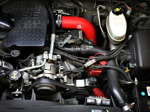 afe BladeRunner Charge Pipe Kit GM Diesel Trucks 06-10 V8-6.6L (td) LBZ/LMM - 46-20054-R Photo - Mounted