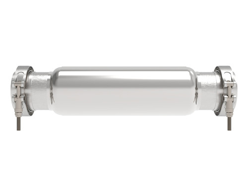 afe MACH Force-Xp Resonator 3 IN Inlet/Outlet x 4 IN Dia. x 12 IN Body x 16 IN Overall Length - 49M10006 Photo - Unmounted