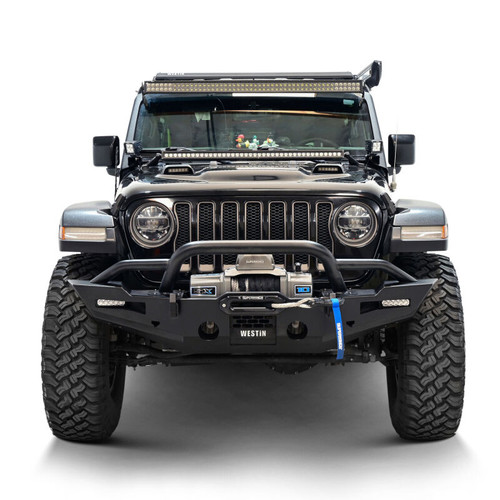Westin 20-25 Jeep Gladiator / 18-25 Wrangler JL XTS Front Bumper - Tex. Blk - 59-711195 Photo - lifestyle view