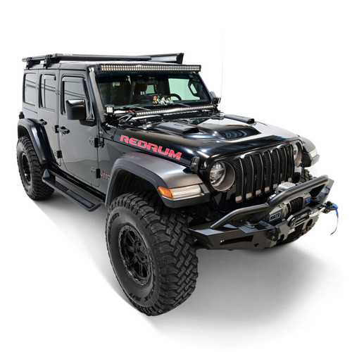 Westin 20-25 Jeep Gladiator / 18-25 Wrangler JL XTS Round Bull Bar - Tex. Blk - 59-741195 Photo - lifestyle view