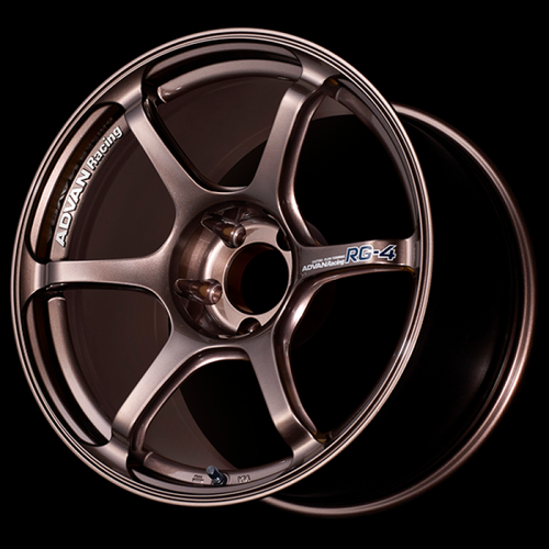 Advan RG-4 17x7.0 / +42 Offset / 4-100 / 63mm Bore / Racing Copper Bronze - YA47E42ACB Photo - Primary