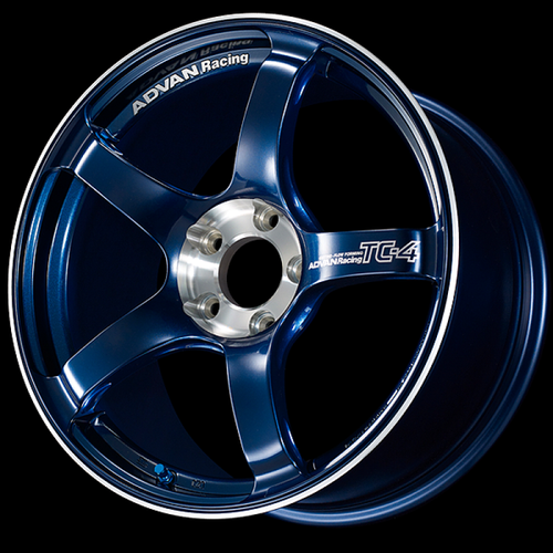 Advan TC-4 SE 16x8.0 / +35 Offset / 5-114.3 / 73mm Bore / Racing Indigo Blue & Diamond Cut - YADS6G35EEF Photo - Primary