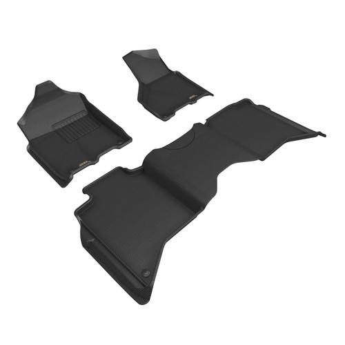 3D MAXpider 19-24 Dodge RAM 2500 Crew Cab Kagu 1st and 2nd Row Floormat - Black - L1DG03701509 Photo - Primary