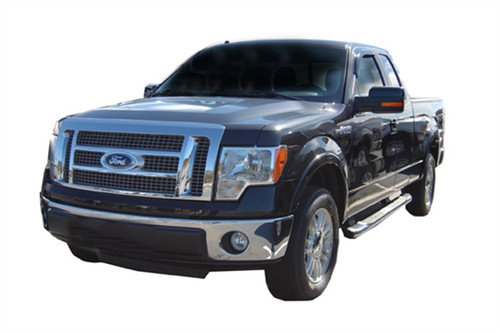 AVS 09-14 Ford F-150 Standard Cab Ventvisor Outside Mount Window Deflectors 2pc - Smoke - 92741AVS Photo - Mounted