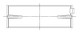 ACL Nissan RB26DETT Standard Size High Performance w/ Extra Oil Clearance Main Bearing Set - 7M2428HX-STD Technical Drawing