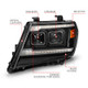 ANZO 09-20 Nissan Frontier Black Projector Plank Style DRL w/ Switchback & Sequential LED DRL - 111597 Photo - Unmounted