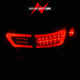 ANZO 11-13 Jeep Grand Cherokee LED Taillights w/ Lightbar Black Housing/Clear Lens 4pcs - 311439 Photo - Unmounted