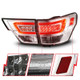 ANZO 11-13 Jeep Grand Cherokee LED Taillights w/ Lightbar Chrome Housing/Clear Lens 4pcs - 311441 Photo - Unmounted