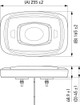 Hella L/Bar Mini 10In Led (Mv Fxd Amber) - 014566111 Technical Drawing