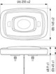 Hella L/Bar Mini 10In Led (Mv Fxd Amber Lens) - 014566311 Technical Drawing