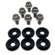 BLOX Racing New Fender Washers Kit M6 12pt - 6pc Large Diameter Black - BXAC-00311-BK User 1