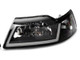 Raxiom 99-04 Ford Mustang Axial Series Headlights w/ LED Bar- Blk Housing (Clear Lens) - 422712 Photo - Close Up