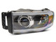 Raxiom 02-05 Dodge RAM 1500 LED Projector Headlights w/ SEQL LED Bar- Blk Housing (Clear Lens) - R131478 Photo - Close Up