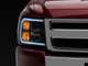 Raxiom 07-13 Chevrolet Silverado 1500 Axial Series Headlights w/ LED Bar- Blk Housing (Clear Lens) - S138003 Photo - Close Up