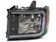 Raxiom 07-13 GMC Sierra 1500 Axial Series Headlights w/ LED Bar- Blk Housing (Clear Lens) - S531791 Photo - Close Up