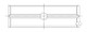 ACL Chev. V8 267-305-327-350 Race Series Engine Crankshaft Main Bearing Set - 5M909H-09 Technical Drawing