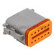 NAMZ Deutsch DT Series 12-Wire Plug & Wedgelock - Grey (Repl. HD 72139-94GY) - DP-12G Photo - Primary