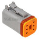 NAMZ Deutsch DT Series 6-Wire Plug & Wedgelock - Grey (Repl. HD 72136-94GY) - DP-6G Photo - Primary