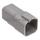 NAMZ Deutsch DT Series 6-Wire Receptacle & Wedgelock - Gray (Repl. HD 72126-94GY) - DR-6G Photo - Primary