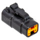 NAMZ Deutsch DTM 4-Position Plug w/4 Stamped Terminals & Wedgelock - Black (HD 74114-98BK) - MDP-4B Photo - Primary