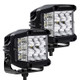 Go Rhino Xplor Bright Series Sideline Cube LED Flood Light Kit (Surface Mount) 4x3 - Blk (Pair) - 750300323FCS Photo - Unmounted