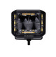 Go Rhino Xplor Blackout Combo Series Cube Sideline LED Spot Lights w/ Amber 4x3 - Blk (Pair) - 750700322SCS Photo - Close Up