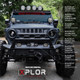 Go Rhino Xplor Blackout Series Round LED Sgl Driving Kit w/DRL (Surface/Thread Stud Mnt) 9in. - Blk - 751700911DRS Photo - lifestyle view