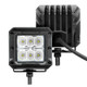 Go Rhino Xplor Bright Series Cube LED Flood Light Kit (Surface/Threaded Stud Mount) 3x3 - Blk (Pair) - 751803023FCS Photo - Unmounted