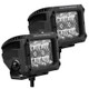 Go Rhino Xplor Bright Series Rectangle LED Flood Light Kit (Surface/Thread Std Mnt) 4x3 - Blk (Pair) - 753003023FBS Photo - Unmounted