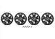 Ford Racing 2021+ Bronco Sport 17in Low Gloss Black Wheel Kit - M-1007K-S17BSB Photo - Primary