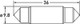 Hella LED 6418 12V 1W SV8.5-8 6.5K 36 SING Bulb - 6418LED 6.5K Technical Drawing