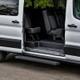 Westin Ford Transit Van 150/250/350 (Single 54in Pass Door) Grate Steps Running Boards - Tex. Blk - 27-80015 Photo - Mounted