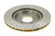 DBA 05-13 Ford Mustang GT/V6 Rear Drilled & Slotted 4000 Series Rotor w/ Gold Hat - DBA42114XS Photo - Close Up