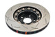DBA 02-10 WRX / 13+ FR-S / 13+ BRZ Premium  Front Slotted 5000 Series 2 Piece Rotor w/ Black Hat - DBA5010BLKS Photo - Close Up