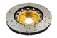 DBA 02-10 WRX / 13+ FR-S / 13+ BRZ Premium Front Drilled & Slotted 5000 Series Rotor w/ Gold Hat - DBA5010GLDXS Photo - Close Up