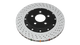 DBA 16-21 Mercedes-Benz C63 S AMG 5000 Series Drilled & Dimpled Front Brake Rotor w/Anodized Hat - DBA53884SLVXD Technical Drawing
