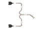 aFe 22-24 Kia Forte GT 1.6L 3in-2.5in 304 Stainless Steel Axle-Back Exhaust w/ Carbon Fiber Tips - 49-37039-C Photo - Unmounted