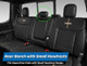 PRP 2021+ Ford 150/ 2023+ SuperDuty Rear Seat Covers (Pair) - Black w/ Red Stitch - B096-01 Photo - Close Up