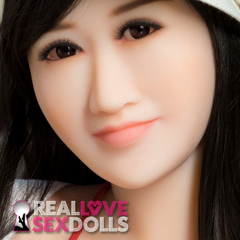 Sweet happy Asian girlfriend life-like realistic TPE replacement sex doll head #219