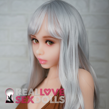 Long silver wig with with sexy fringe bangs for your Piper Doll.
