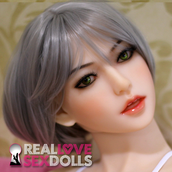 Medium gray bob with bangs hairstyle premium wig for TPE love dolls