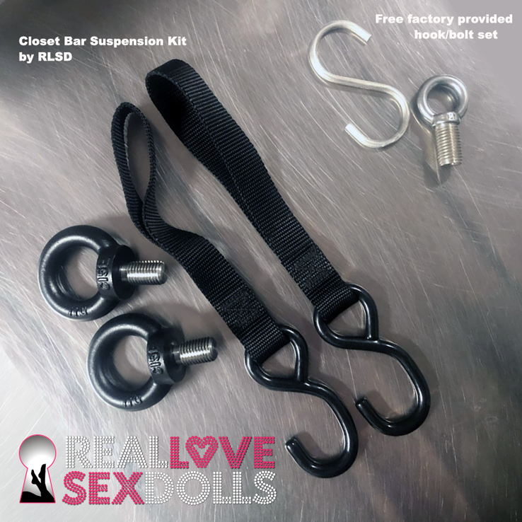 Closet Bar Suspension Kit for safely storing Silicone, TPE and STPE Love Dolls