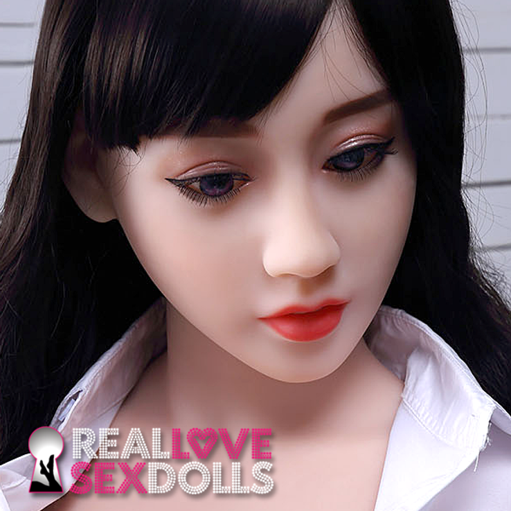 Shy and seductive life-like Asian TPE love doll head #106